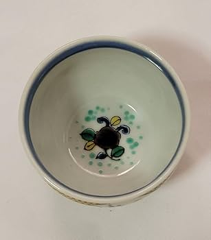 Amazon.co.jp: 九谷焼 松本佐吉作 色絵魚文 酒盃 酒器 ぐい呑